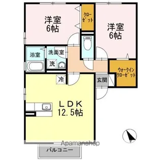 ソレーユガーデン B棟【2階】の間取り