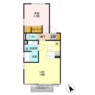 シャルマン【1階】の間取り