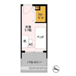 ロイヤルパークスER万代 SHARE万代【201-D号室】の間取り