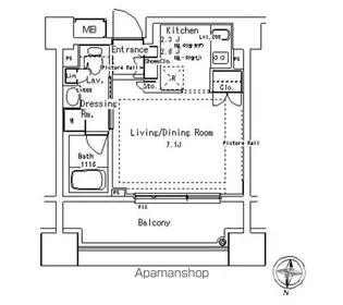 パークアクシス御茶ノ水ステージ【10階】の間取り