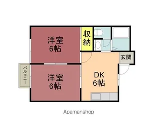 ドミールJUN【202号室】の間取り