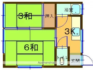 第5川吉荘【201号室号室】の間取り