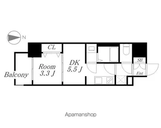 ディアレイシャス名古屋中村公園【10階】の間取り