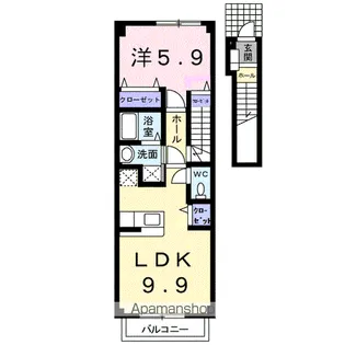 ビサイド.ST【2階】の間取り