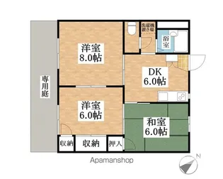 ボナール福塚【1階】の間取り