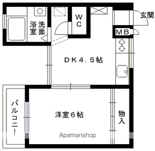 喜鶴マンション【202号室】の間取り