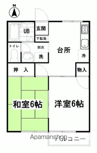 シガハイツⅡ【202号室】の間取り