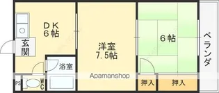 サングリーン有持【301号室】の間取り