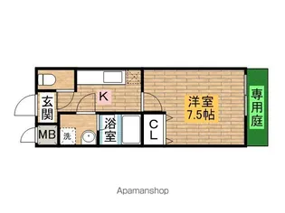 フジパレス黒土【1階】の間取り