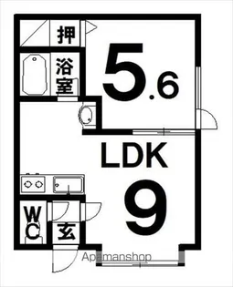 アルカディアⅡ【101号室】の間取り