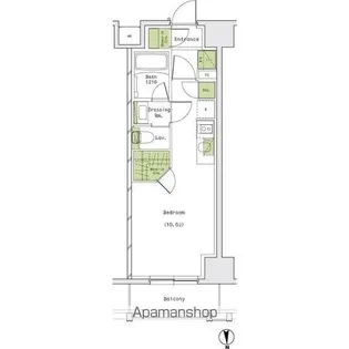 ザ・パークハビオ名古屋松原【10階】の間取り