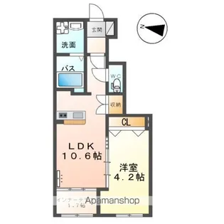 メルヴェーユ【1階】の間取り