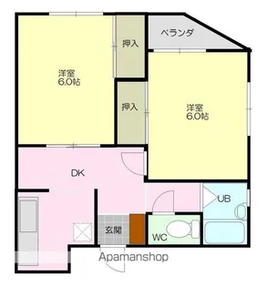 セキヤハイツ【2階】の間取り