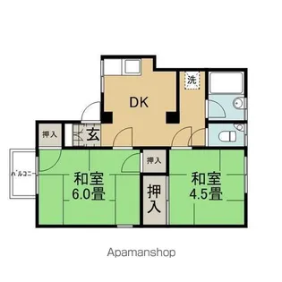第1コーポ田中【1階】の間取り