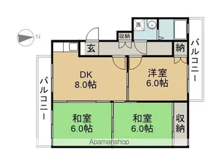 メゾン西町【2階】の間取り