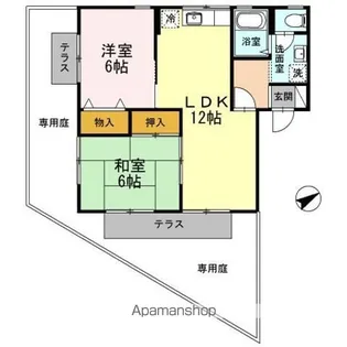セジュールふじ【101号室】の間取り