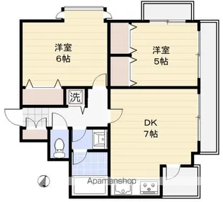 ラ・ルース国立【5階】の間取り