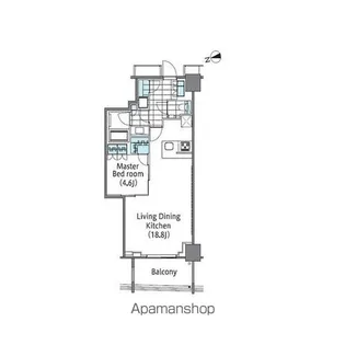 コンフォリア新宿イーストサイドタワー【11階】の間取り