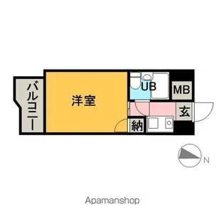 コンドミニアム舞鶴【6階】の間取り