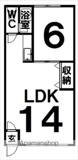 イーストハイム【202号室】の間取り