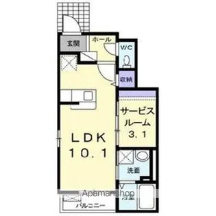 チェリーメゾン【1階】の間取り