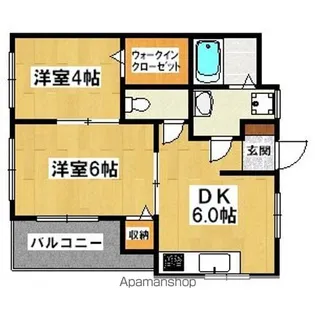 カーザ浜村【1階】の間取り