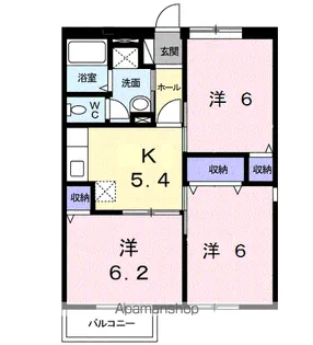 サンフラワー【2階】の間取り