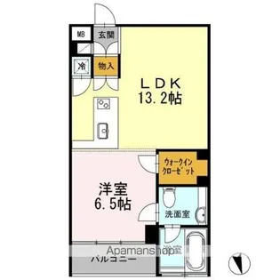 カスタリア目黒長者丸【1階】の間取り
