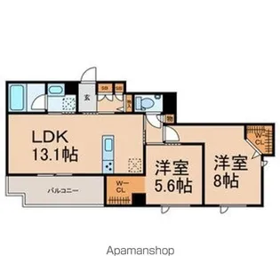 GRANDY VILLA OHTAKANOMORI Ⅱ【1階】の間取り