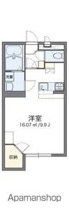 レオパレスパストラル 砺波Ⅱ【102号室】の間取り