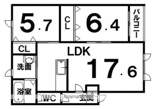 PROUD(プラウド)【205号室】の間取り