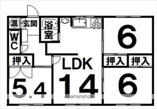 アベニュー鳳乃舞A【1号室】の間取り