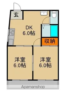 沖町ジュンハイツ【3階】の間取り