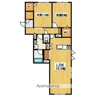 PARCUM ROSA【1階】の間取り