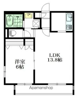 ベルミー和田【301号室】の間取り