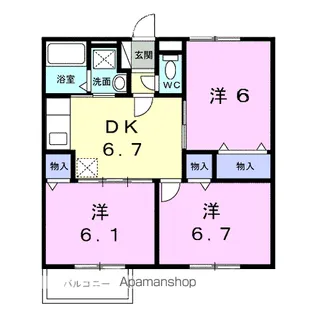 ライフハウス【2階】の間取り