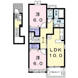 サニーハウス【2階】の間取り