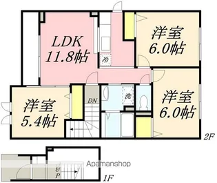 ブリーズ ガーデン 2号館【2階】の間取り