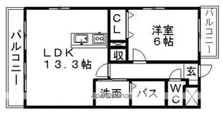 プランドール【3階】の間取り