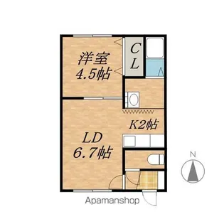 コーポ開運館195【1階】の間取り