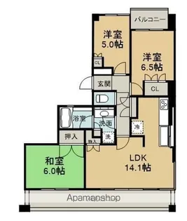 パークコート加古町【3階】の間取り