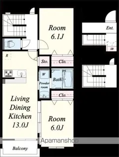 エクセラン朝妻【3階】の間取り