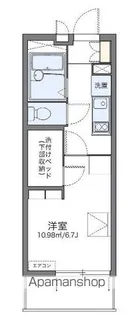 レオパレス瓦町【4階】の間取り