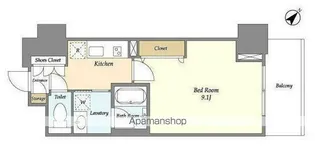 フロンティア新宿タワー【22階】の間取り
