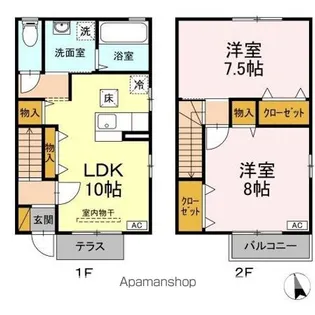 ロイヤルパレス GーII【1階】の間取り