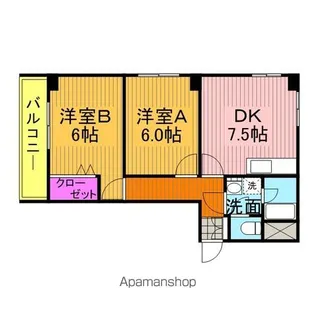 レジオン松戸【2階】の間取り
