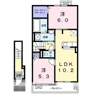 ルミエール 今山 Ⅲ【2階】の間取り
