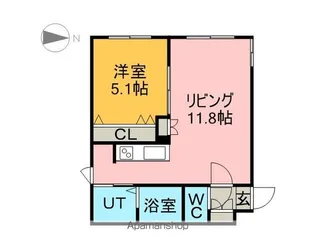 グランメール24-D【2階】の間取り