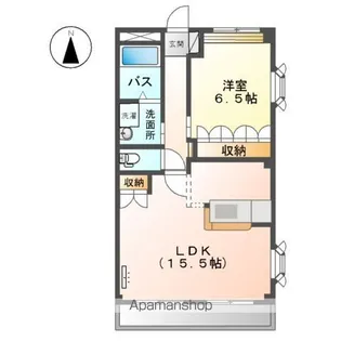 サン・ソレイユ西条 壱番館【1階】の間取り