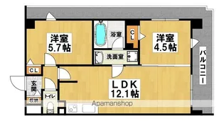 プレステージ12番館【6階】の間取り